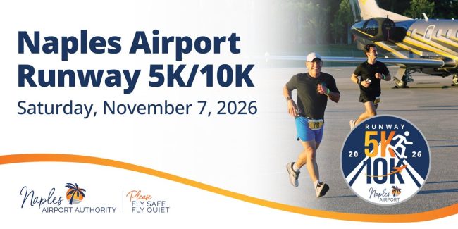 Naples Airport Runway 5K/10K Saturday, November 7, 2026